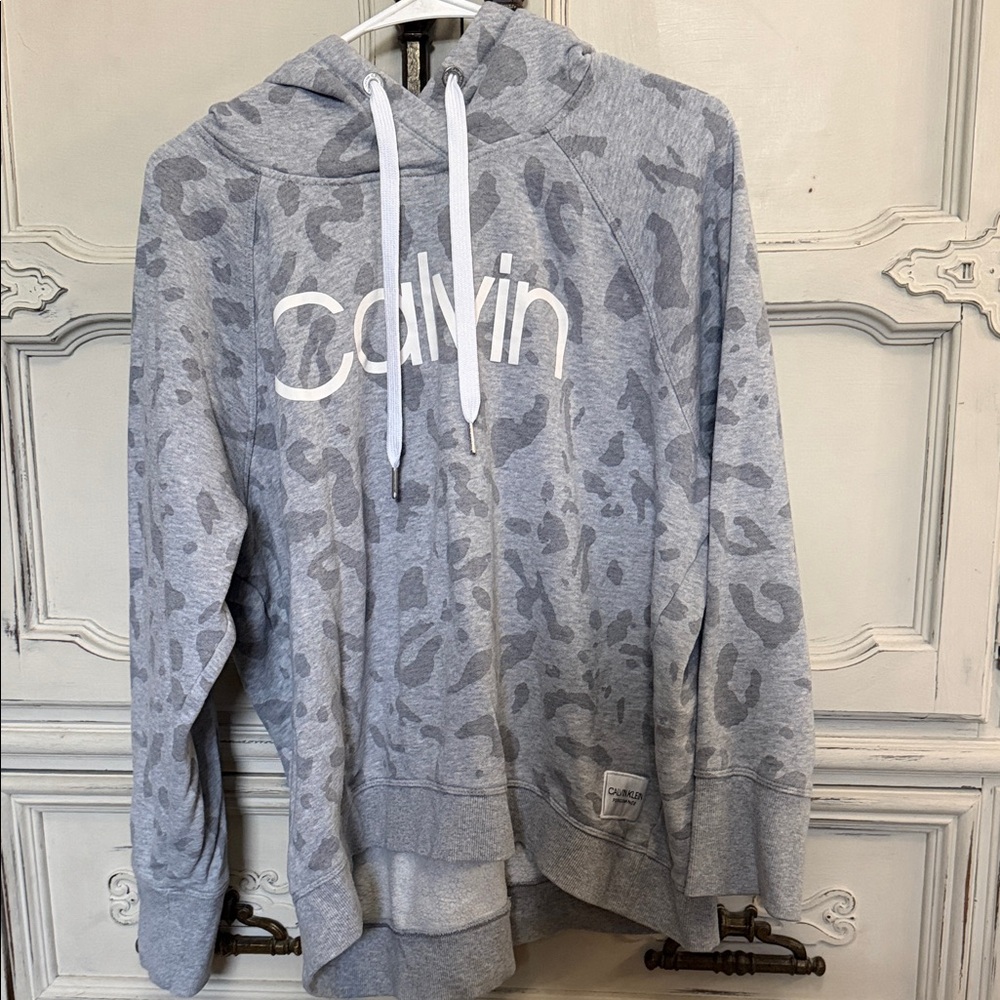 Calvin Klein Camo Gray Hoodie Sweater